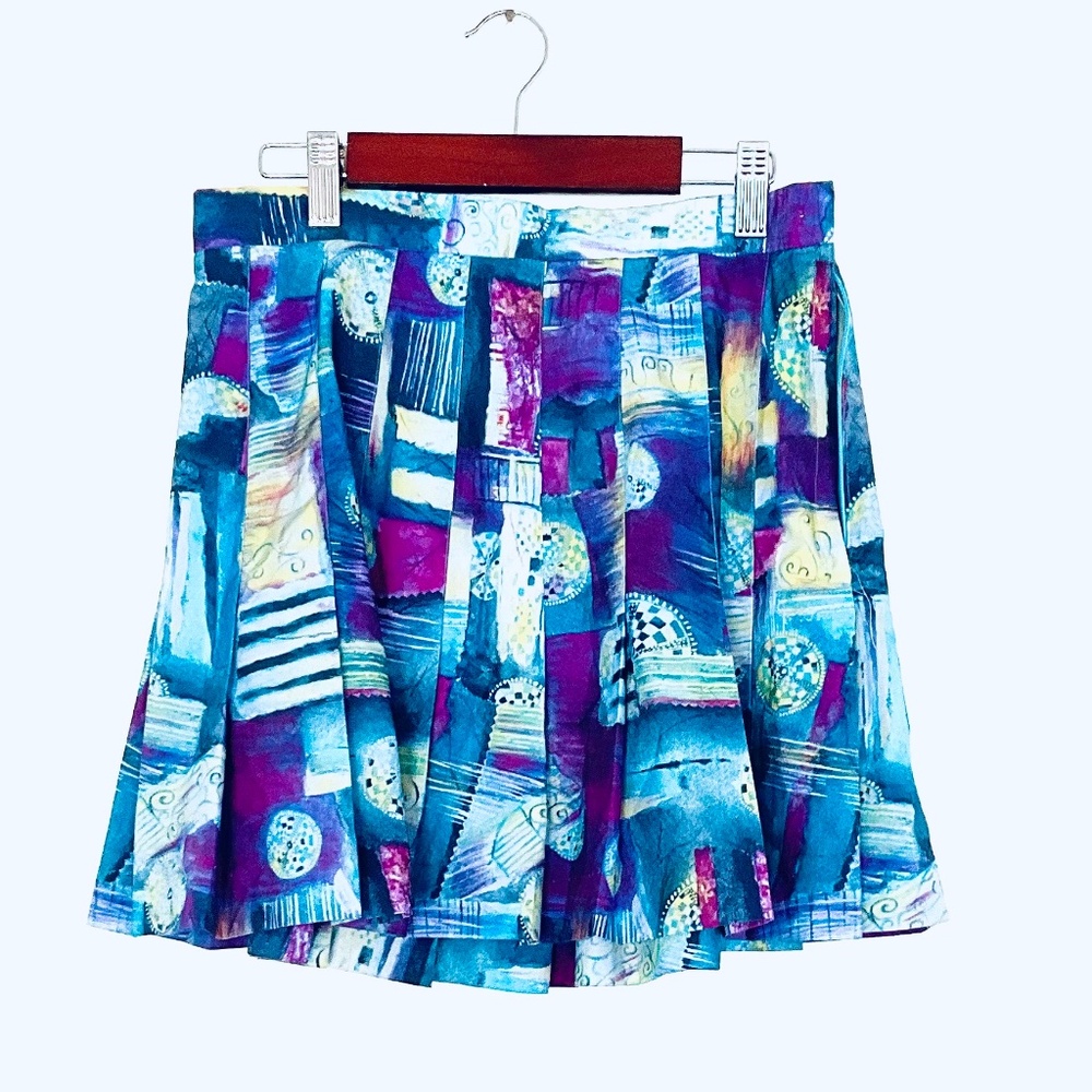 VNTG QUANTUM by Hanasport Pleated Tennis Skirt Sz 12